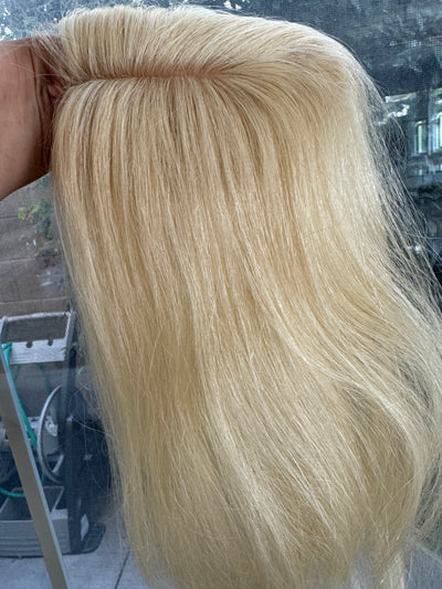 Till style blonde 100% human Hair Toppers for women