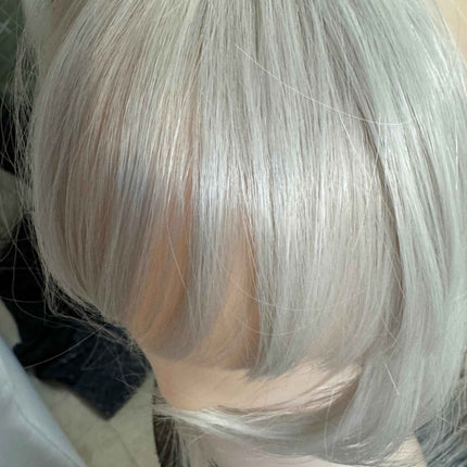 Tillstyle silver white clip in bangs for women  /alopecia