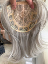 Till style silver white hair toppers for women / bangs