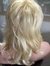 Tillstyle shaggy layered wig with bangs bleach blonde #613 shoulder length natural straight shags