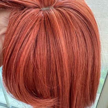 Tillstyle bright auburn hair topper 18 inch