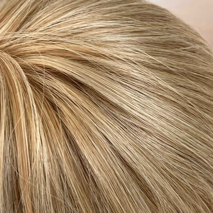 Blonde Synthetic hair toppers with bangs blonde