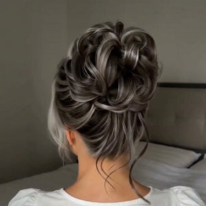 Large Messy Hair Bun Curly Synthetic hair