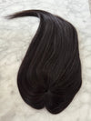 Tillstyle 100% human hair black hair piece  clip in hair toppers