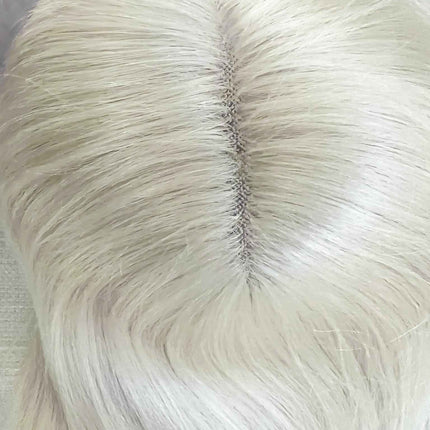 Tillstyle white hair topper for women White blonde  /ice blonde