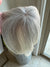 silver white human virgin hair clip in topper hair extensions mono base