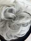 Tillstyle silver elastic messy bun hair piece curly hair bun pieces hair bun scrunchie