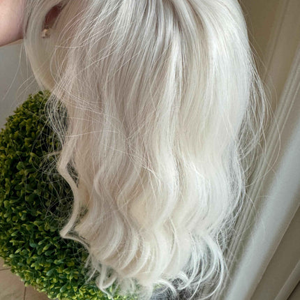 Till style  creamy white / light blonde  hair toppers for women  /bangs