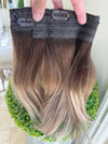 Tillstyle ombre ash blonde remy hair halo hair extensions clip in hair extensions for women