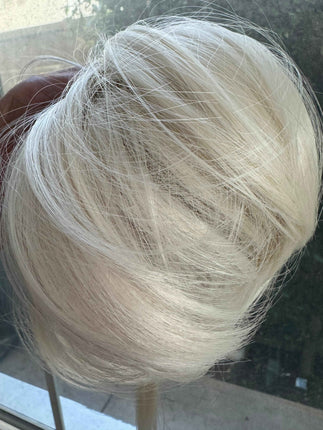 Tillstyle creamy white straight hair bun