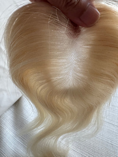 Tillstyle 100% Human Hair Toppers platinum blonde / short hair / medium hair styles/alopecia