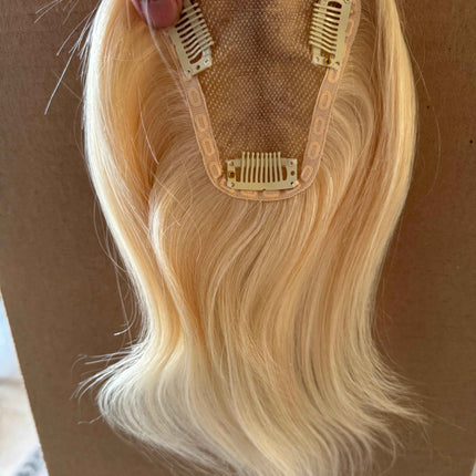 Tillstyle 100% Human Hair Toppers for women platinum blonde