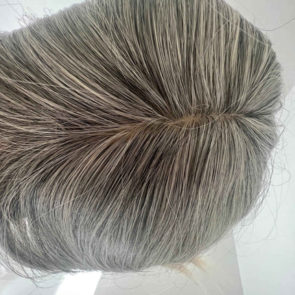 Till style  hair topper for women Grey Mix Salt and Pepper Brown