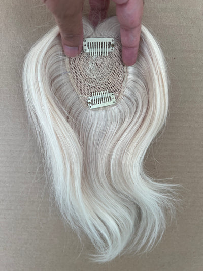 Tillstyle top hair piece 100%human hair light blonde #60