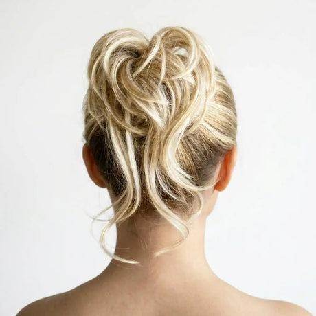 Till style Straight Hair Bun with bangs