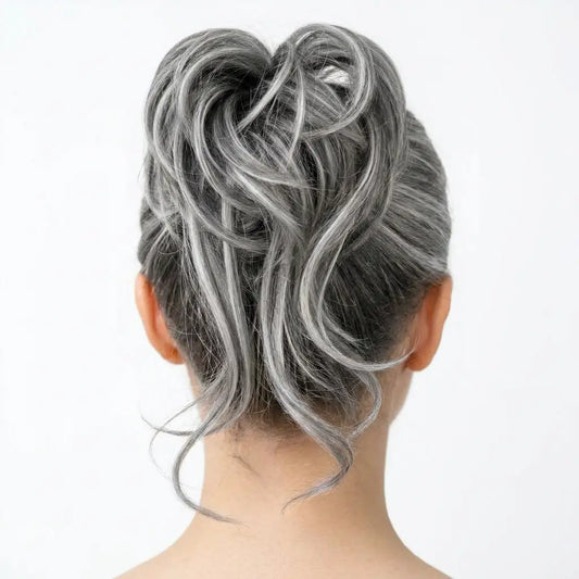 Till style Straight Hair Bun with bangs