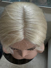 Tillstyle remy human hair toppers platinum blonde/mono mesh base