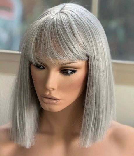 Tillstyle medium grey bob wig with bangs#color_medium-grey