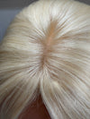Till style remy human Hair Topper clip in hair piece Women Blonde