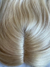 Tillstyle human hair toppers light blonde/100% real human hair light blonde mono mesh base