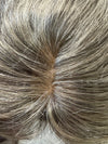 Tillstyle salt and pepper Grey Hair Topper | Grey Toppers for Women/alopecia widening part