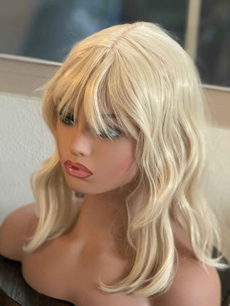 Till style  blonde  hair toppers for women  /bangs/body wave