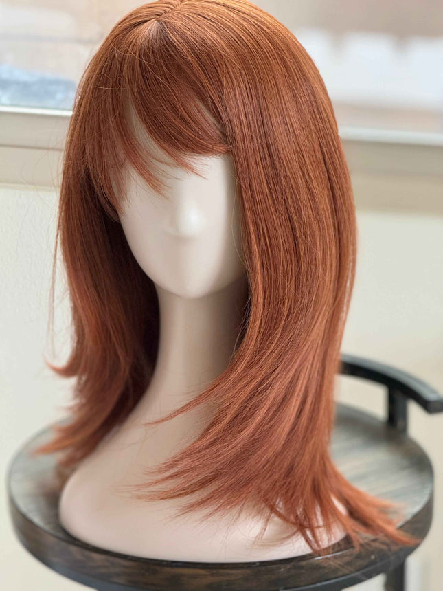 Tillstyle Auburn wig with bangs 14 inch