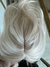Till style white hair topper ash brown highlighted