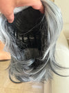 Tillstyle  grey layered wig /pale white ends/bangs