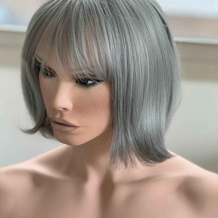 Tillstyle grey bob wig with bangs