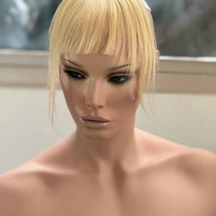 Tillstyle clip in 100 %human hair french bangs medium blonde