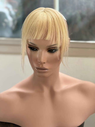 Tillstyle clip in 100 %human hair french bangs medium blonde