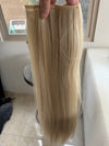 Till style ash blonde with highlights long straight hair extensions clip in