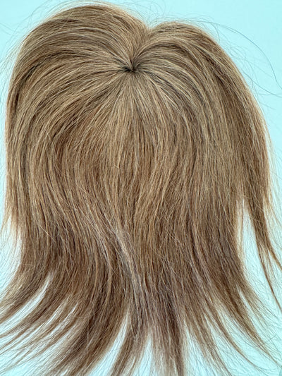 Tillstyle top hair piece 100%human hair ash blonde  clip in hair toppers for thinning crown/ widening part