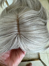 Till style silver white hair toppers for women / bangs