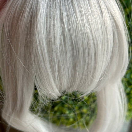 Tillstyle silver white clip in bangs for women  /alopecia