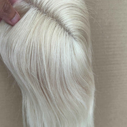 White hair toppers for women human hair White blonde