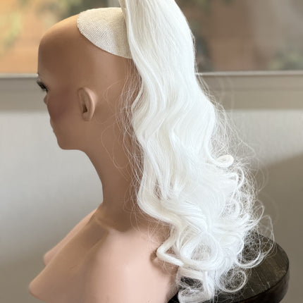 Tillstyle  white long loose body wave clip in ponytail