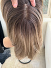 Tillstyle  ombre brown topper with bangs/highlighted light ends