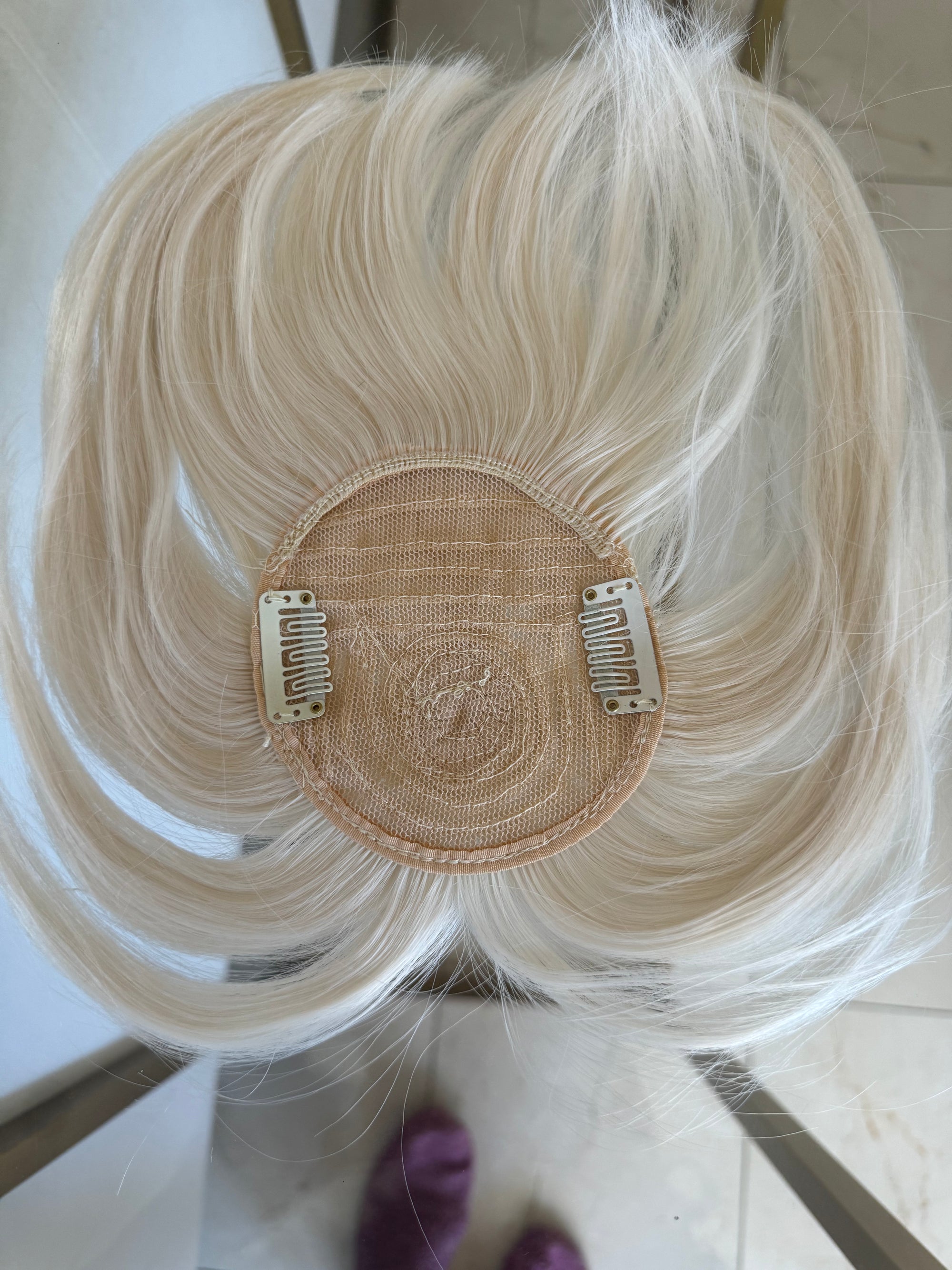 Tillstyle white blonde hair piece bleach blonde clip in hair