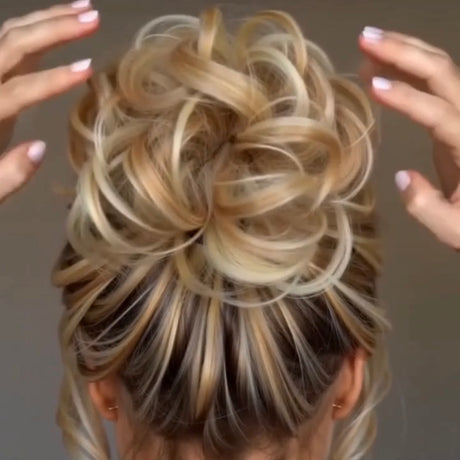 Large Messy Hair Bun Curly Synthetic hair