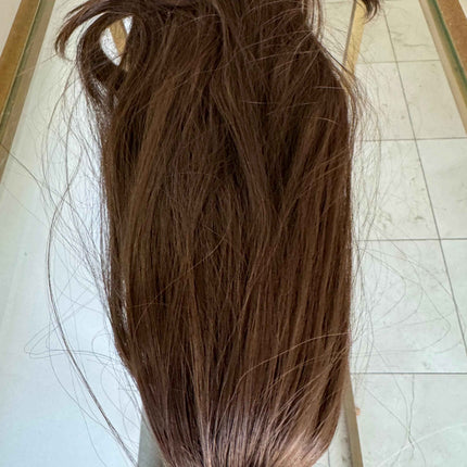 Tillstyle caramel brown clip in ponytail