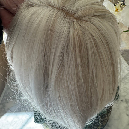 Till style pale white with ash blonde highlights hair toppers for women