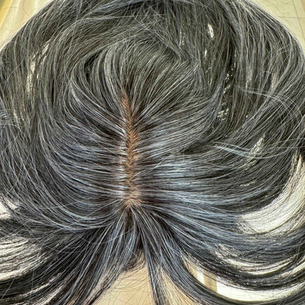 Till style grey  hair toppers for women with bangs