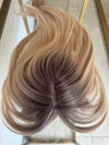 Tillstyle  blonde with brown roots hair toppers with butterfly bangs