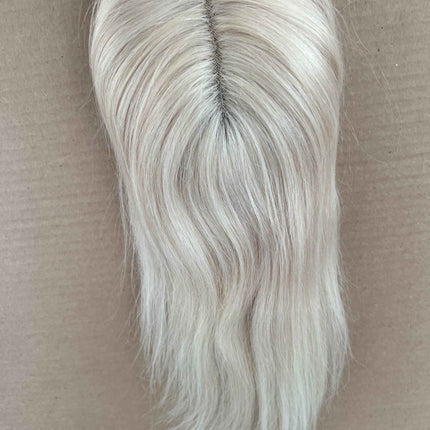 White hair toppers for women human hair White blonde