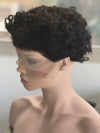 100% remy human hair lace front wigs for women black tight curls /afro curl