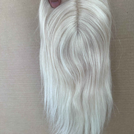 White hair toppers for women human hair White blonde