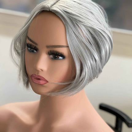 Tillstyle silver hair topper bob hair /short hair