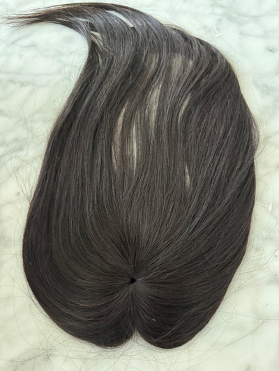 Tillstyle 100% human hair black hair piece  clip in hair toppers